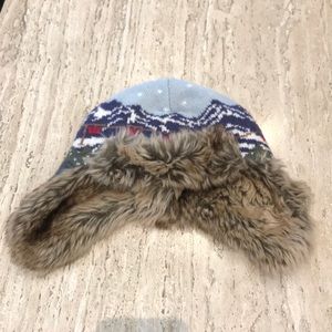 Hanna Andersson Trapper Hat with Fur Trim